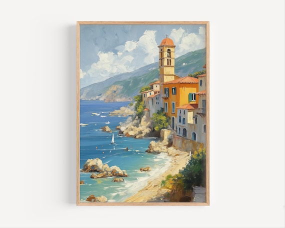 Calabria Oil Painting Italy Travel Poster