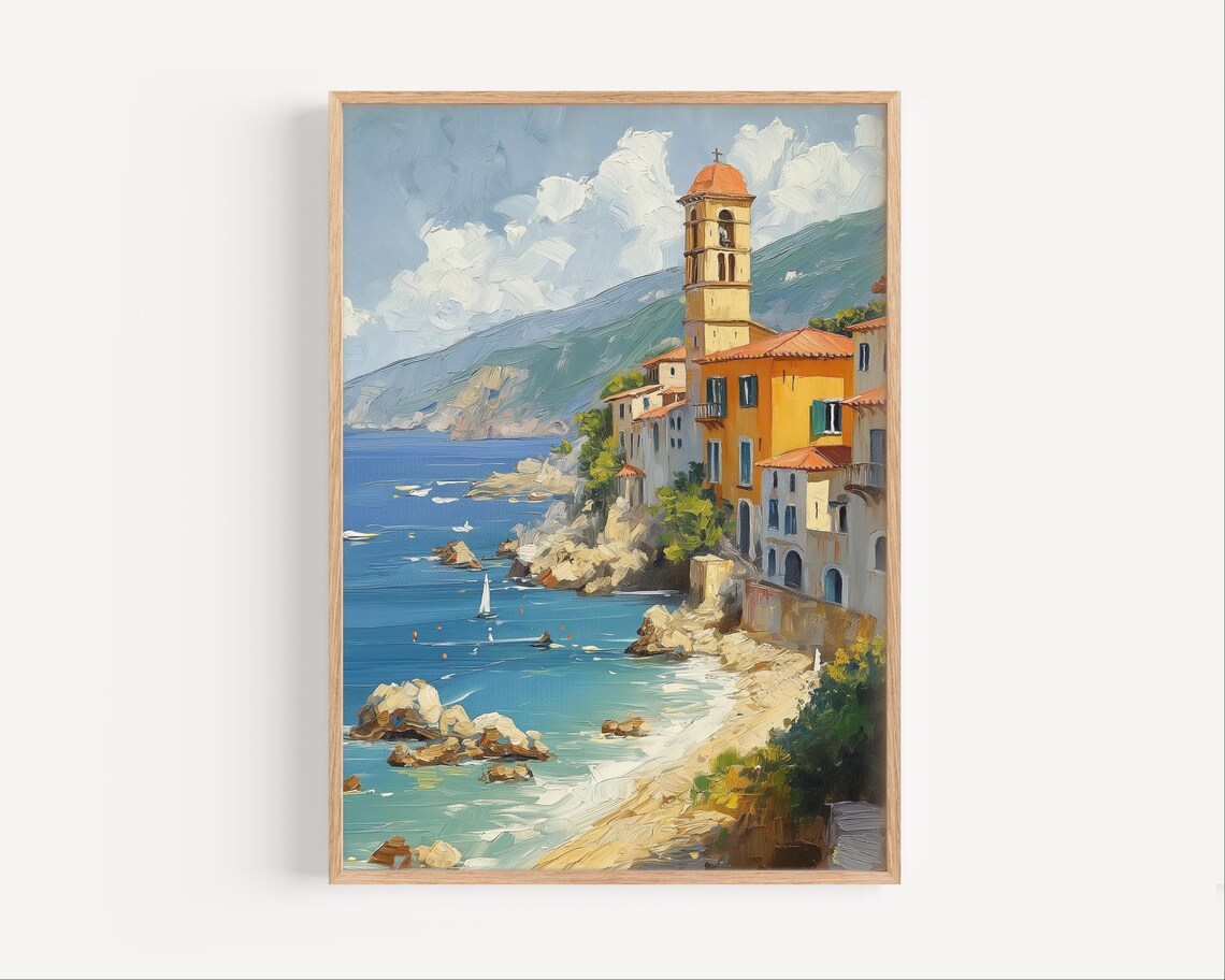 Calabria Oil Painting Italy Travel Poster
