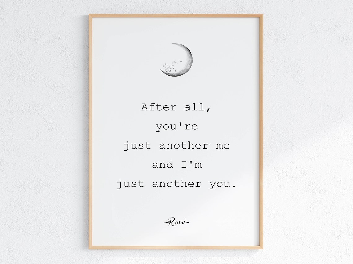 Rumi Love Poem Print Quote Soulmate Gift For Couple Anniversary Gifts Love Poetry Rumi Wall Art Loved Ones Gift Spiritual Art - Image 3