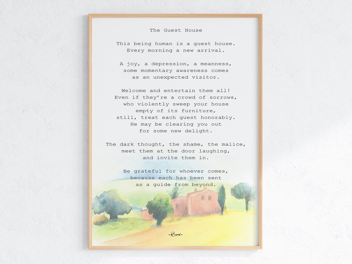 The Guest House Rumi Poem Art Print