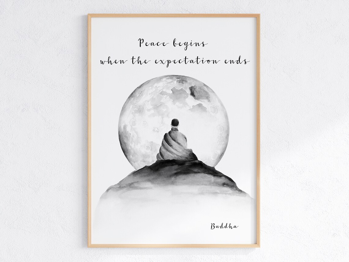 Buddha Quote Meditation Art Print, Yoga Room Decor - Image 3
