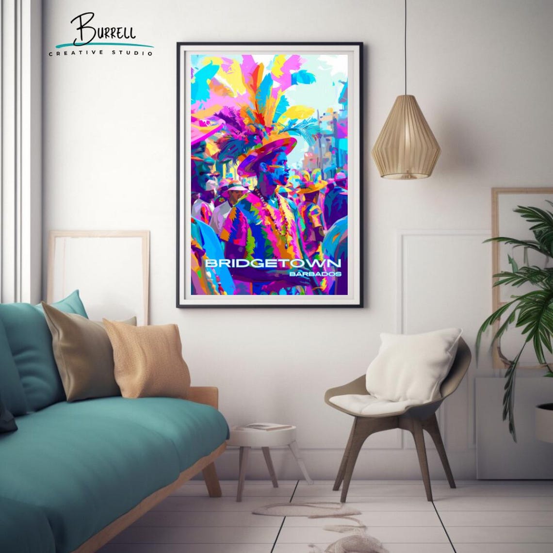 Bridgetown Barbados Cropover Travel Poster Wall Art Poster Print - Image 3