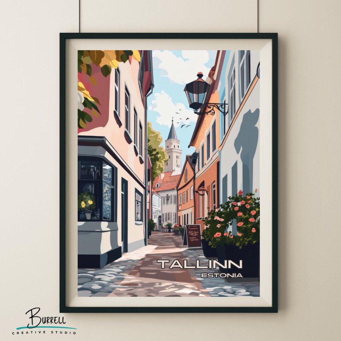 Tallinn Estonia Medieval Old Town Street Church Tower Poster - Image 6