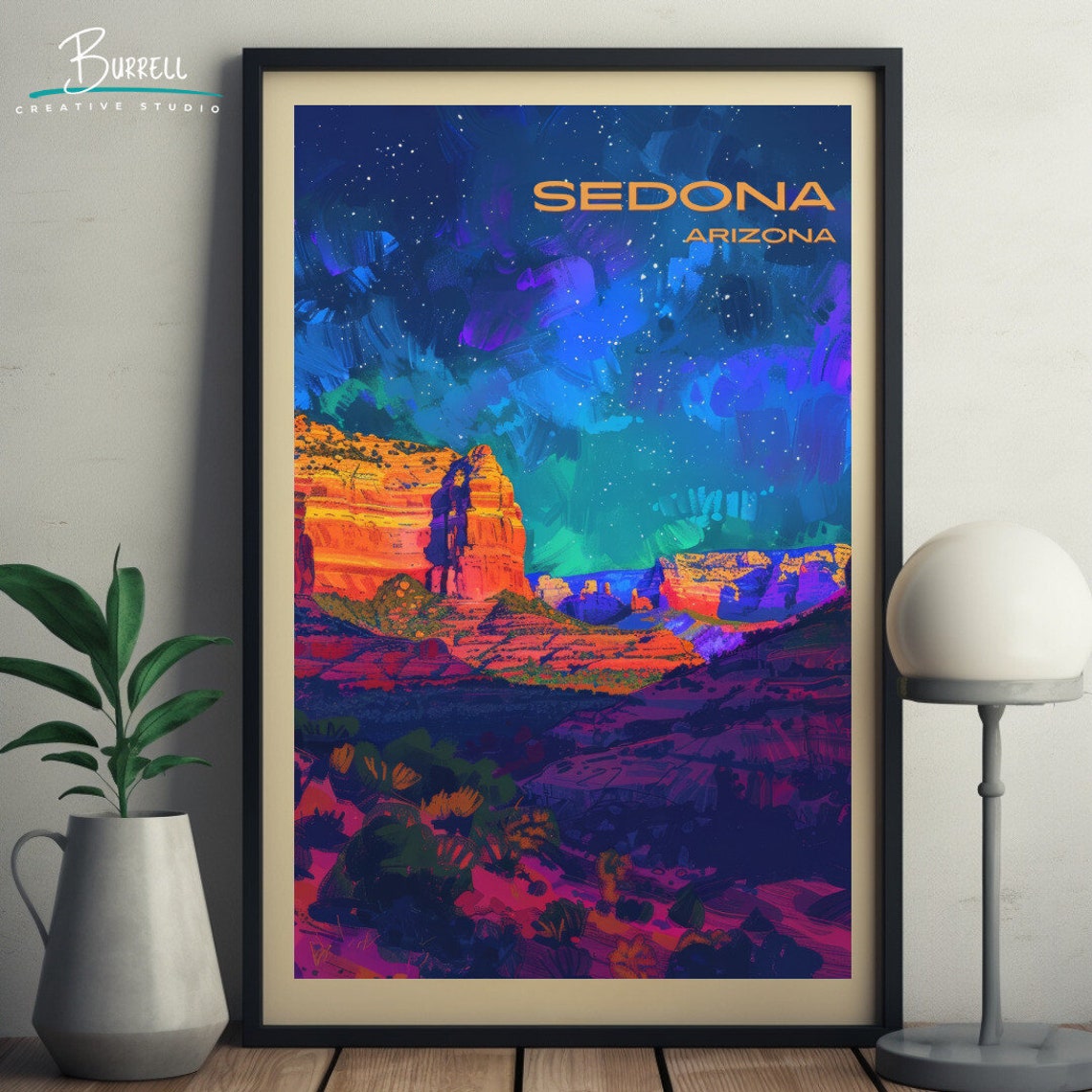 Sedona Arizona Night Sky Travel Poster Wall Art Poster Print - Image 5