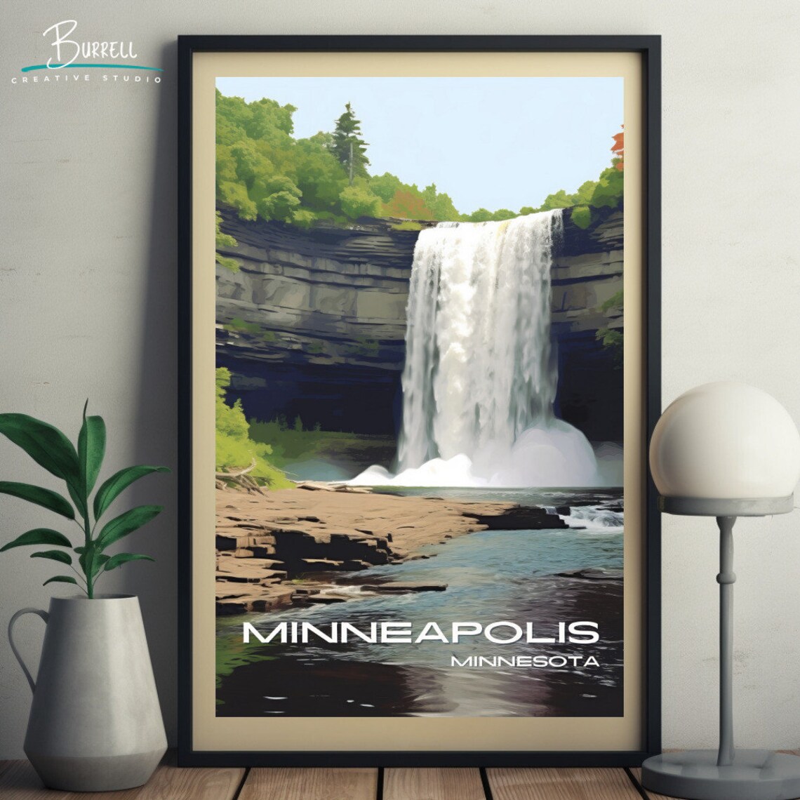 Minneapolis Minnesota Minnehaha Falls Travel Poster - Image 5