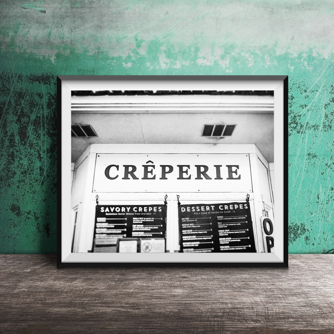 Creperie French Cafe Storefront Savory Dessert Crepes Menu Poster - Image 2