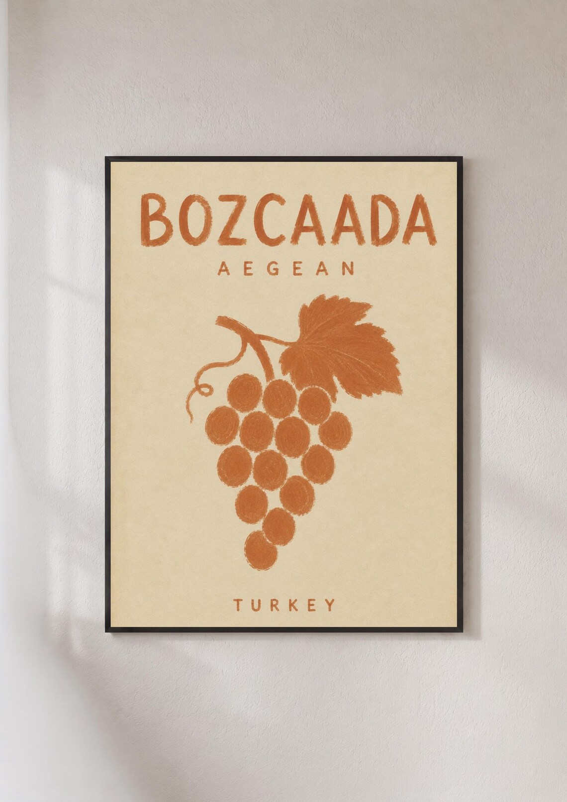 Bozcaada Aegean Turkey Vintage Travel Poster
