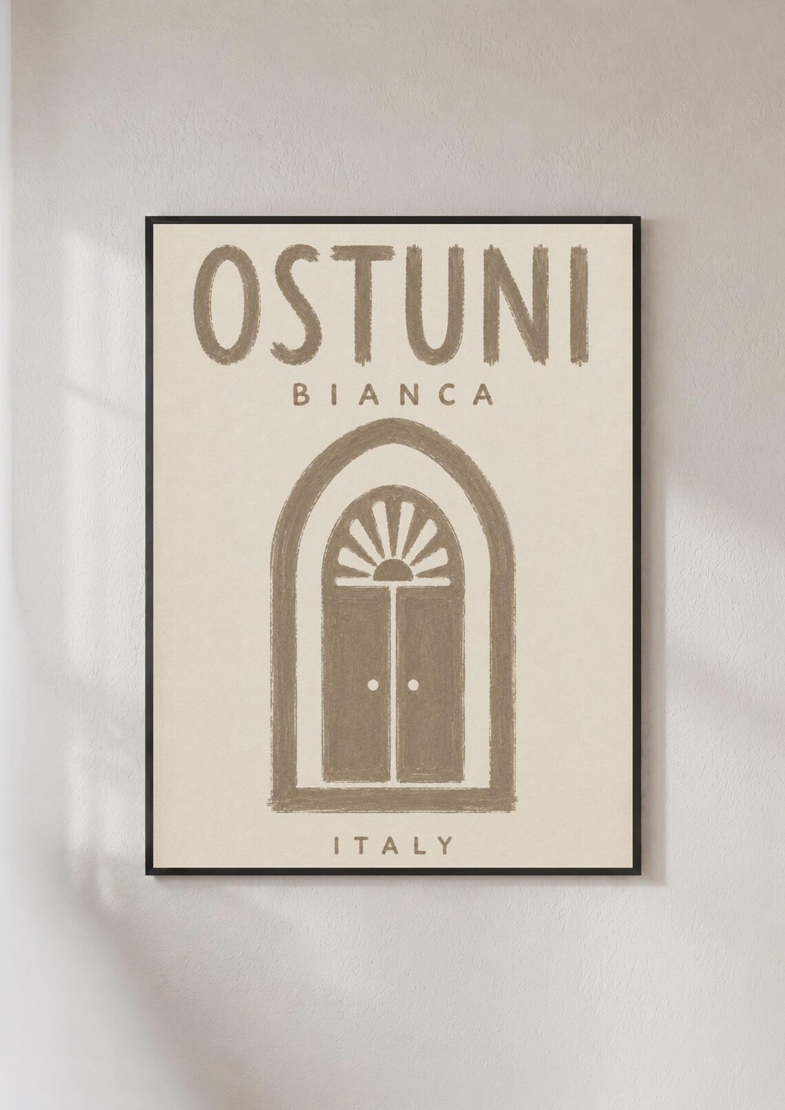 Ostuni Italy Travel Poster, Puglia Italian Gift