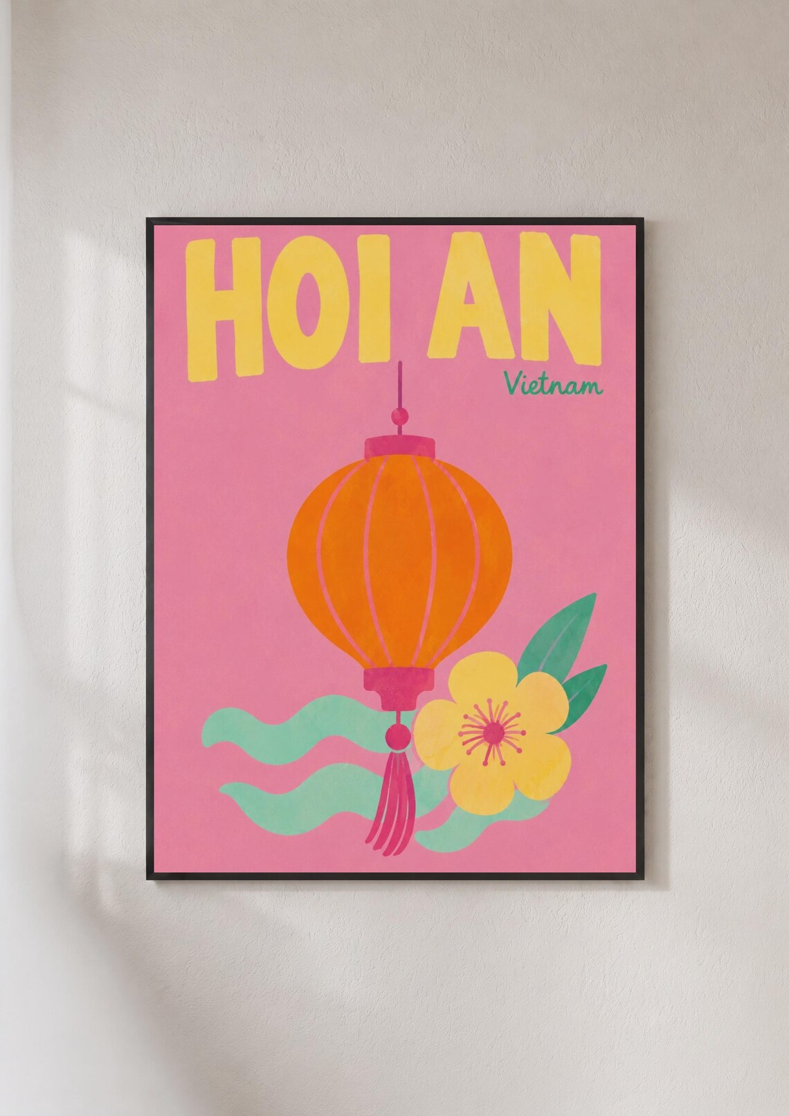 Hoi An Vietnam Travel Poster, Southeast Asia Art Print