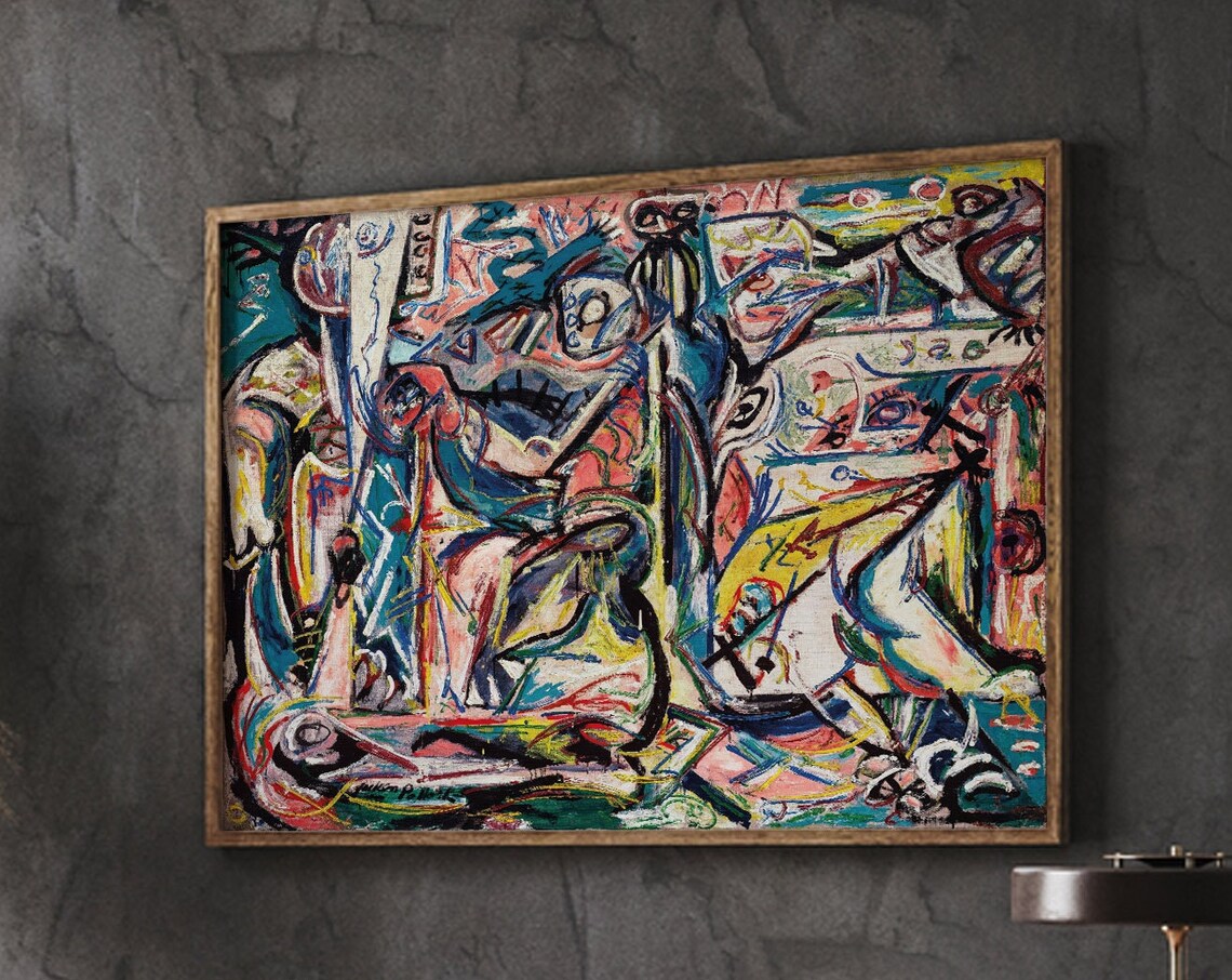 Pollock Decor Convergence Abstract Art Print