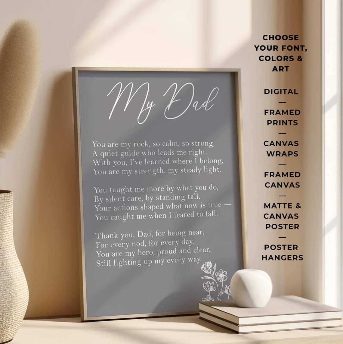 Father's Day Gift Custom Dad Poem, Son Tribute