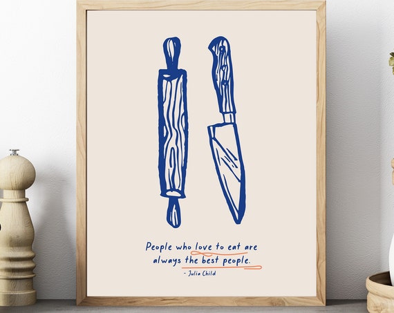 Kitchen Utensils Vintage Food Poster, Modern Style
