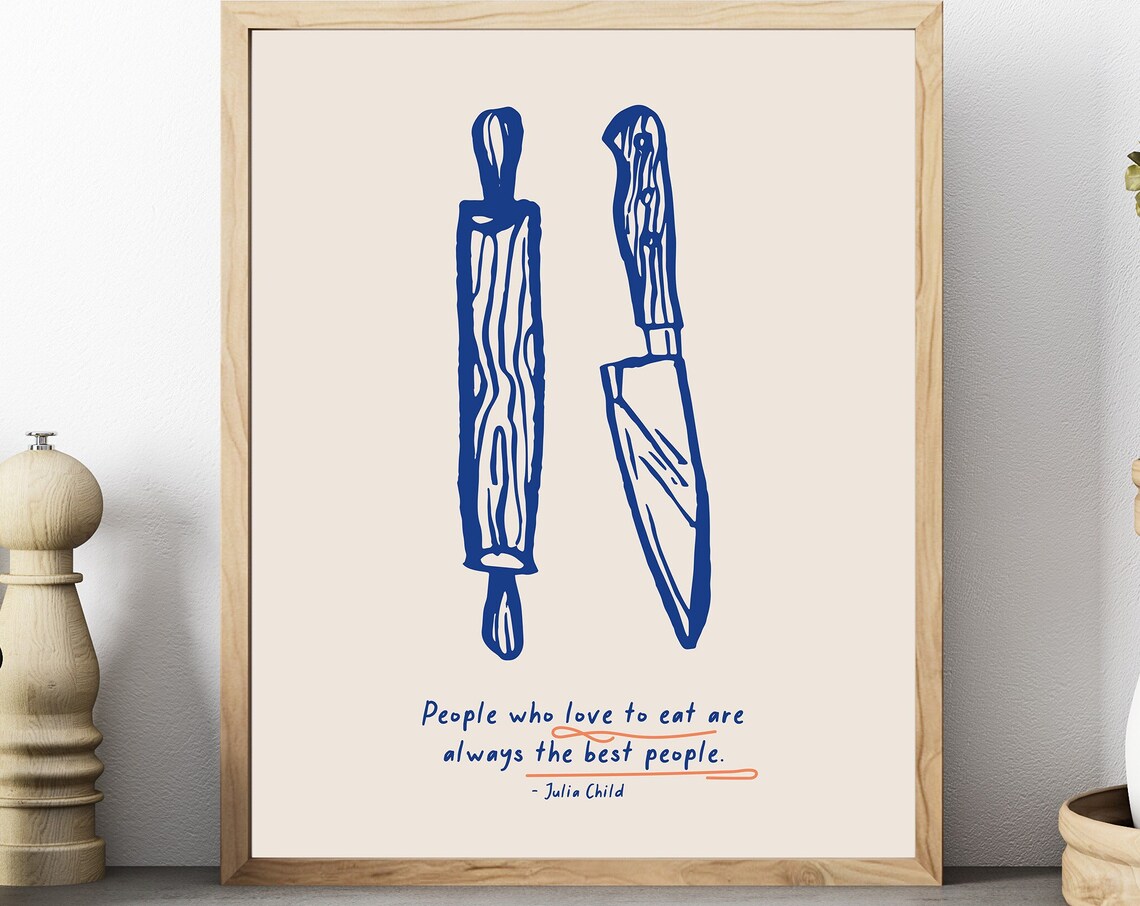 Kitchen Utensils Vintage Food Poster, Kitchen Decor