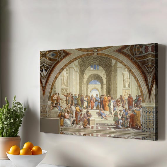 The School Of Athens Classic Art Print, Modern Decor