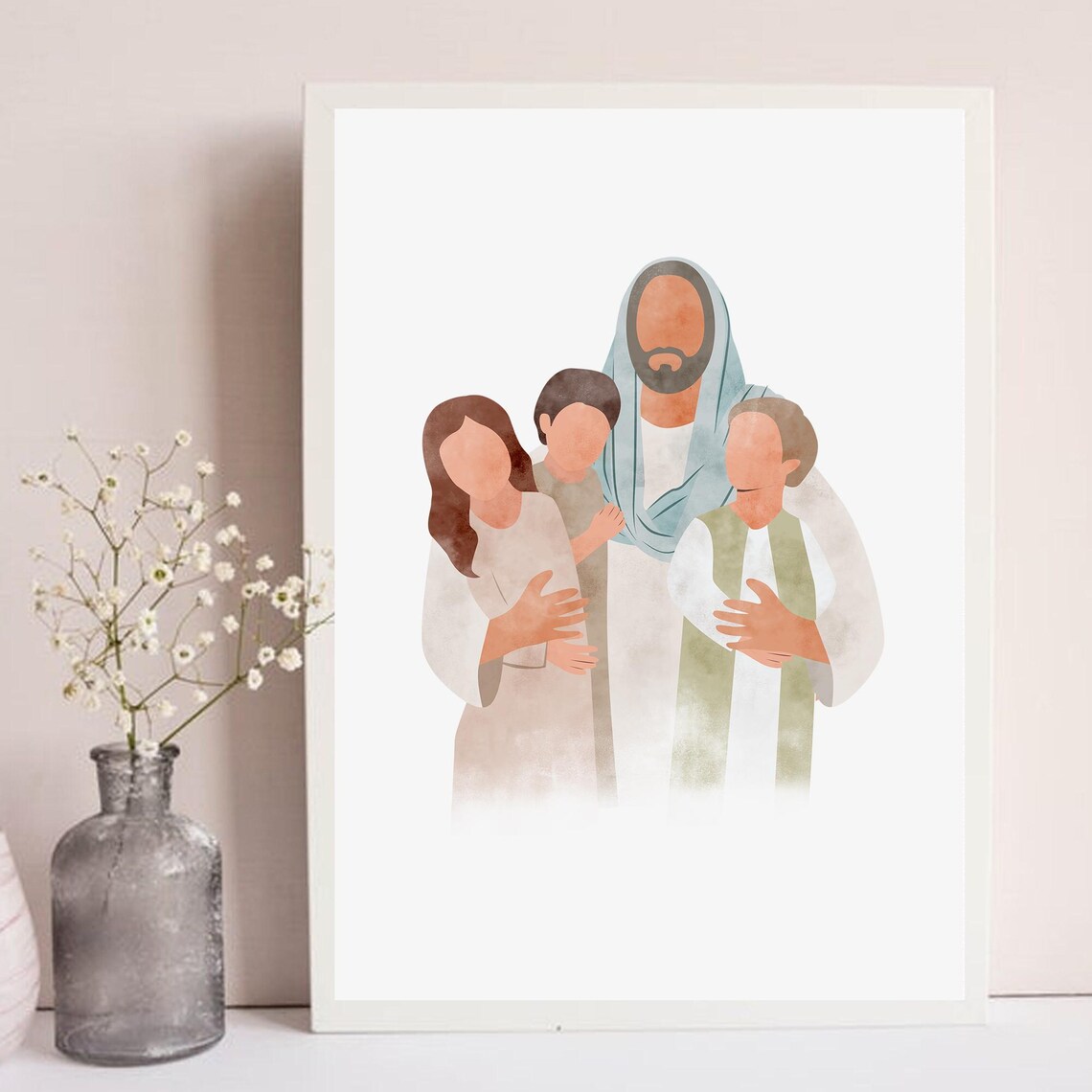 Children Of God LDS Jesus Watercolor Art Print