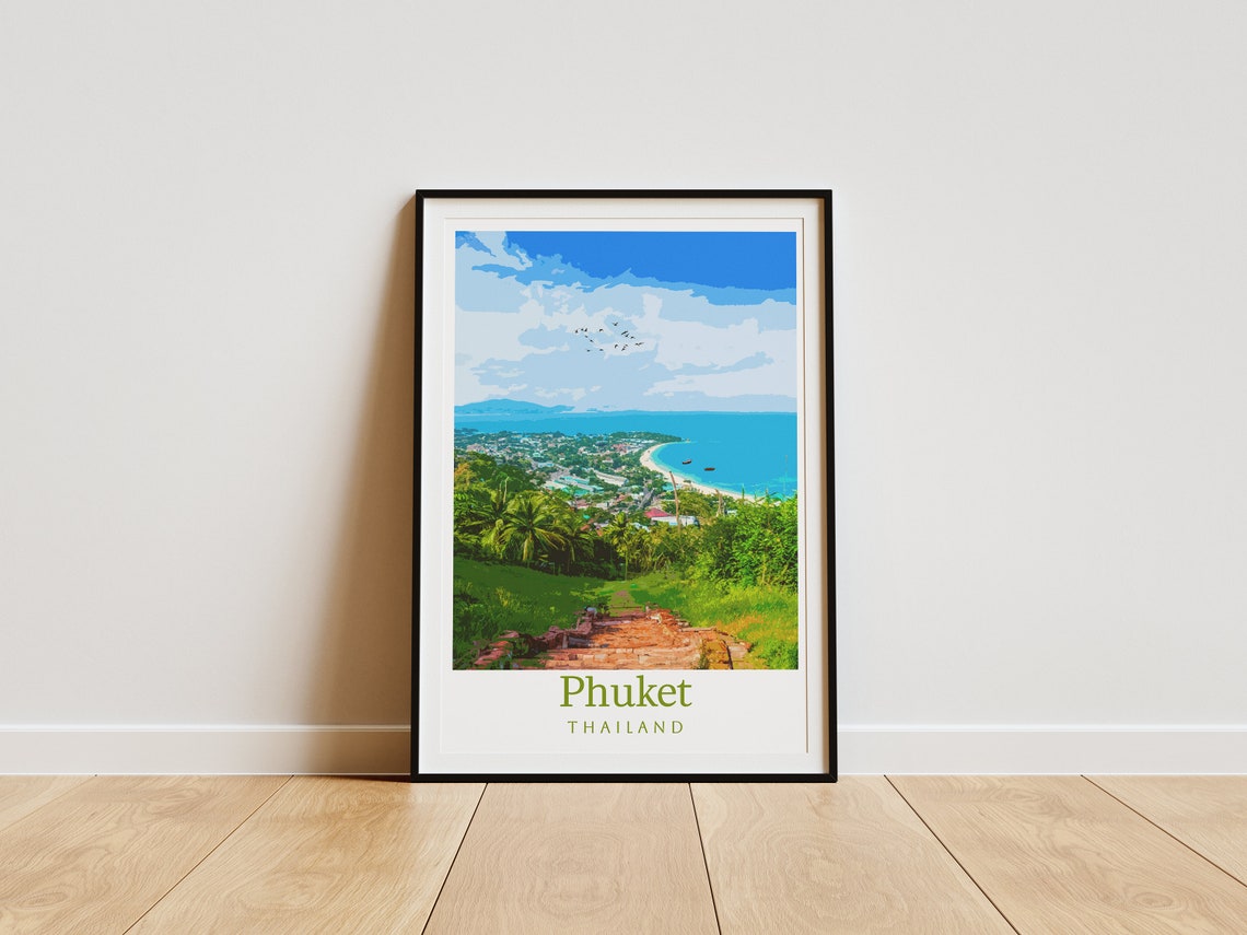 Phuket Thailand Bay Overlook Palm Hillside Photographic Poster