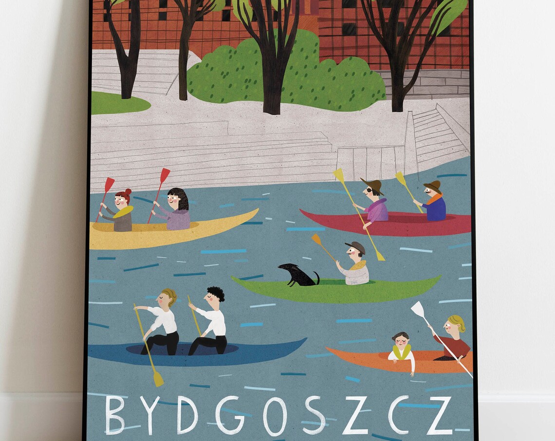 Bydgoszcz Poland Retro Travel Poster, Travel Poster - Image 2