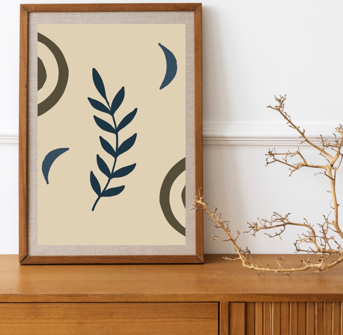 Boho Botanical Wall Art, Neutral Earth Tones - Image 2