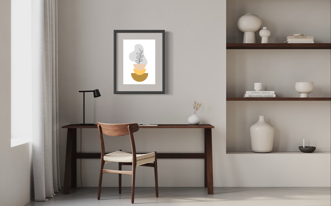 Boho Botanical Prints, Abstract Wall Decor - Image 3