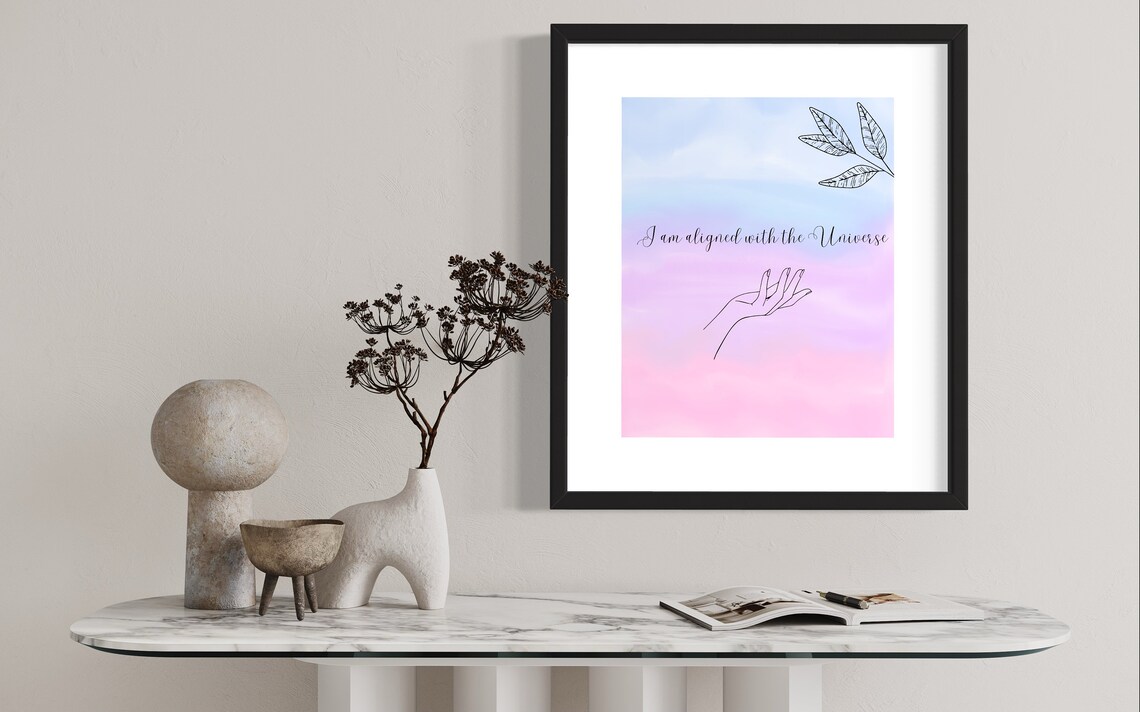 Positive Affirmations Universe Alignment Watercolor - Image 3