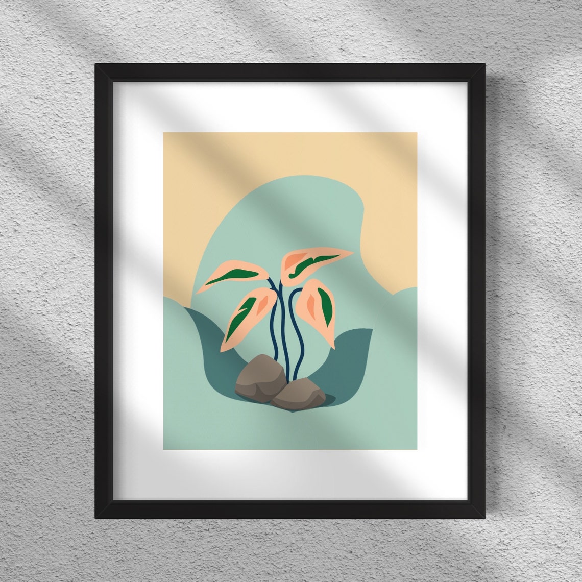Boho Botanical Abstract Wall Art Print