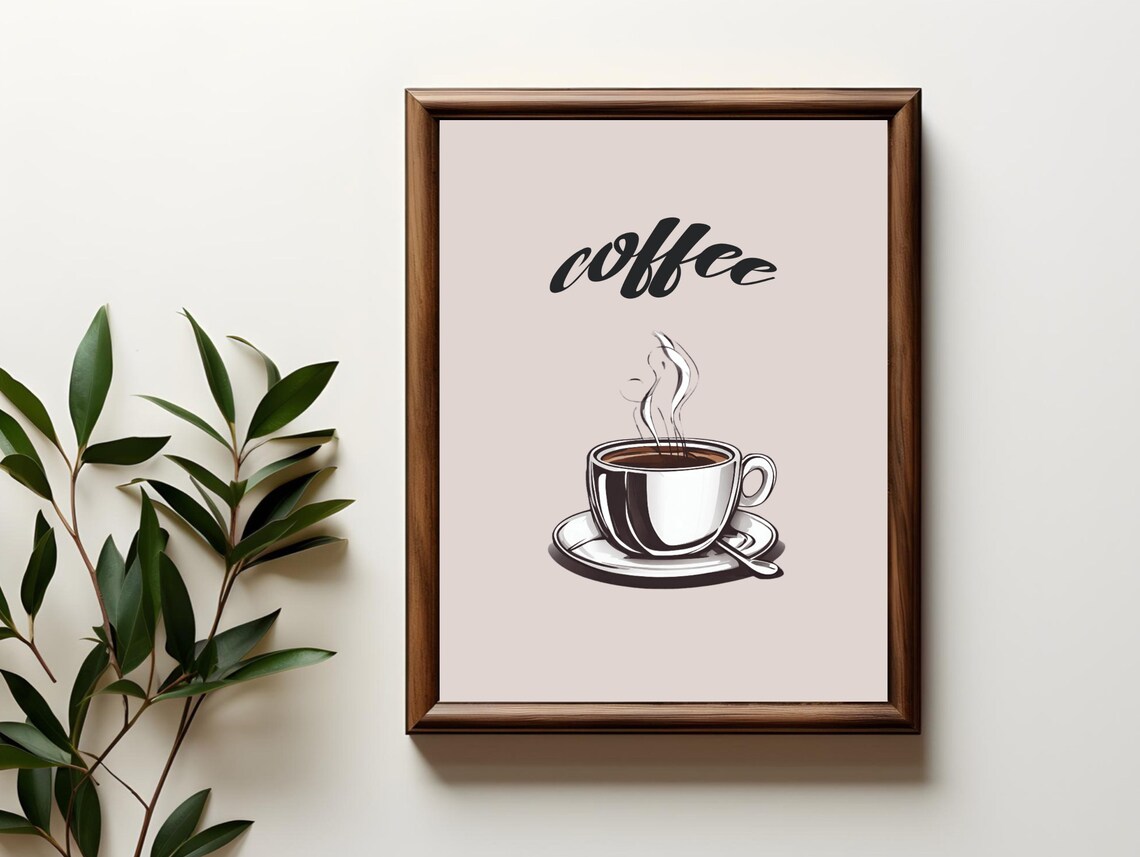 Coffee Lovers Kitchen Wall Art, Housewarming Gift