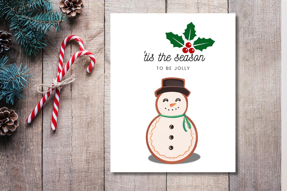 Snowman Christmas Wall Art, Minimalist Holiday Decor - Image 2