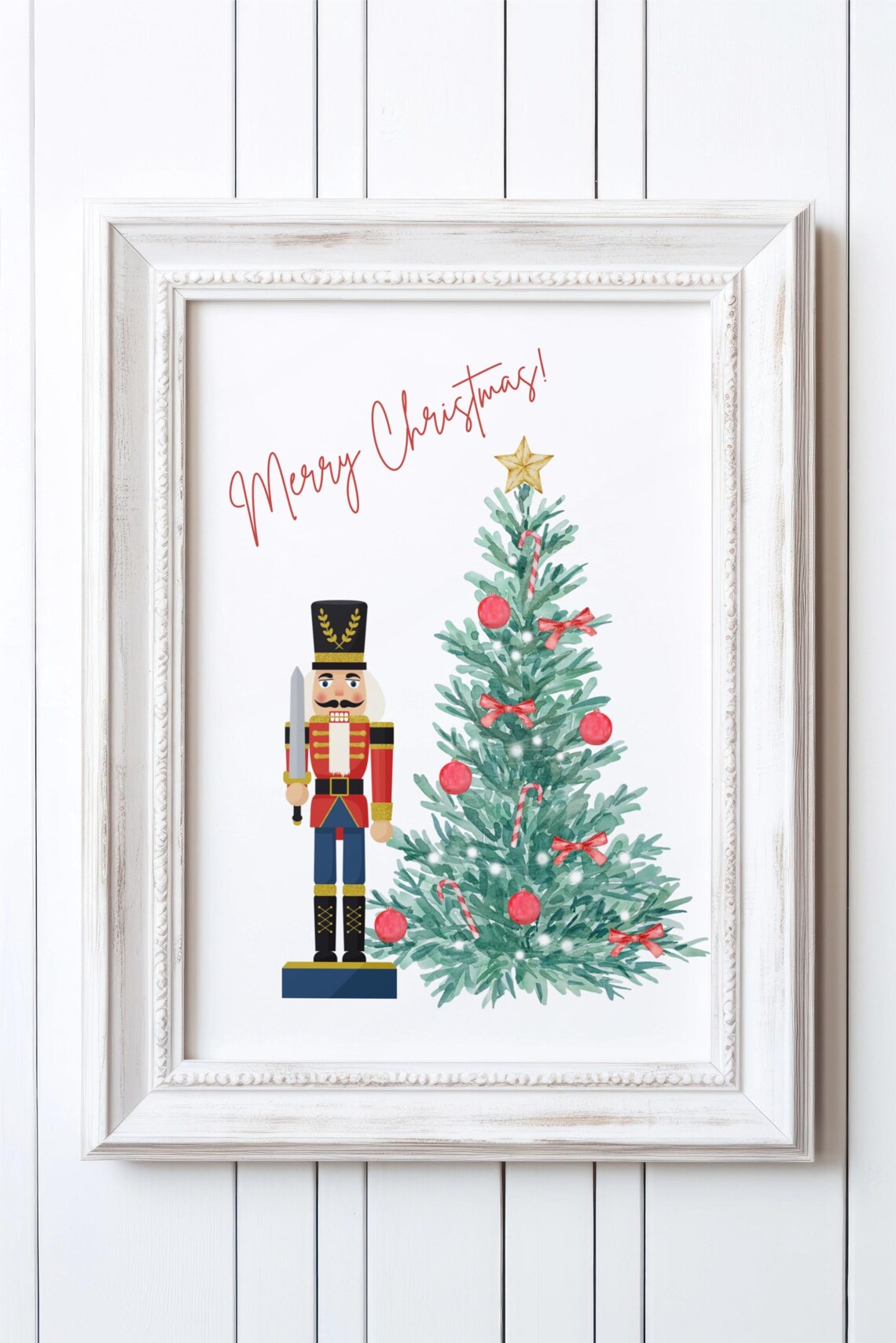 Minimalist Nutcracker Christmas Wall Art - Image 3