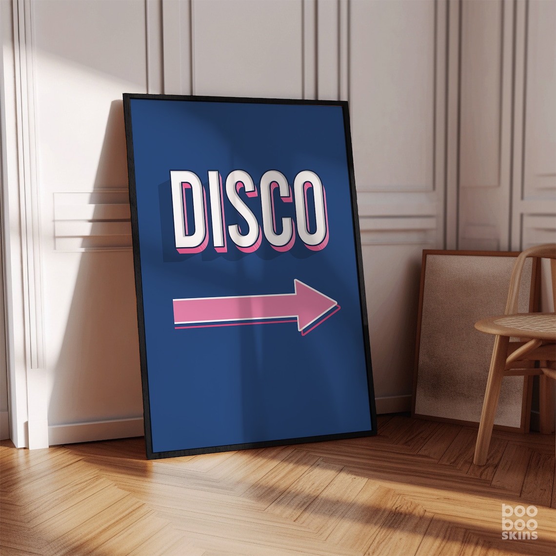 To The Disco Arrow Poster Print, Blue Pink