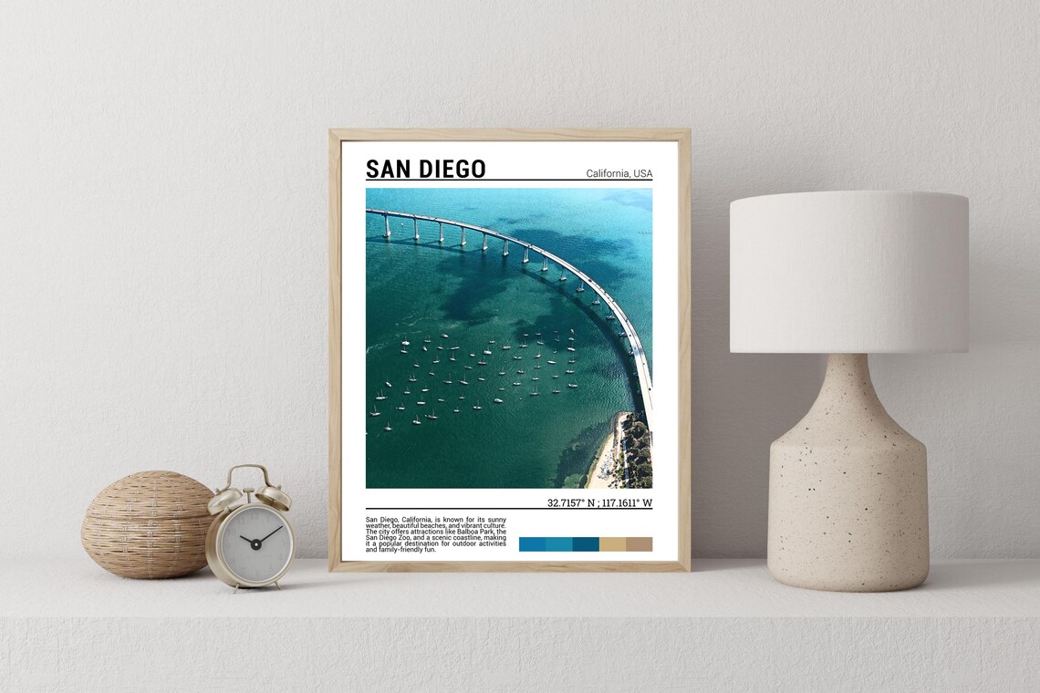 San Diego Travel Poster, Place for Your Wall - Image 2
