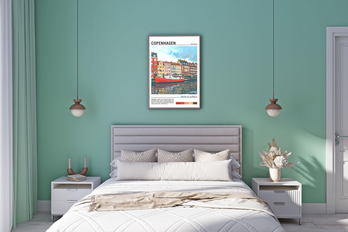 Copenhagen Denmark Nyhavn Harbor Colorful Houses Scene Poster - Image 5