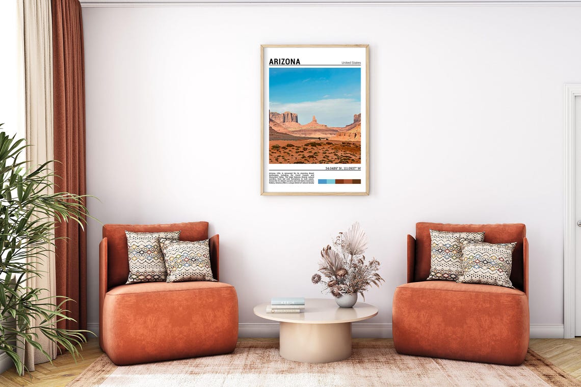 Arizona Monument Valley Iconic Red Rock Desert Landscape Poster - Image 7