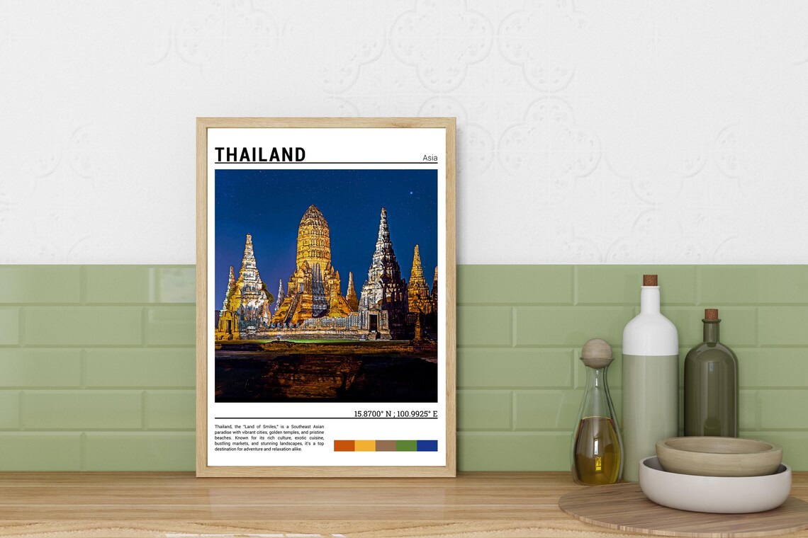 Thailand Poster Print Thailand Wall Art Thailand Travel Gift Thailand Poster Thailand Photo Thailandasia - Image 3
