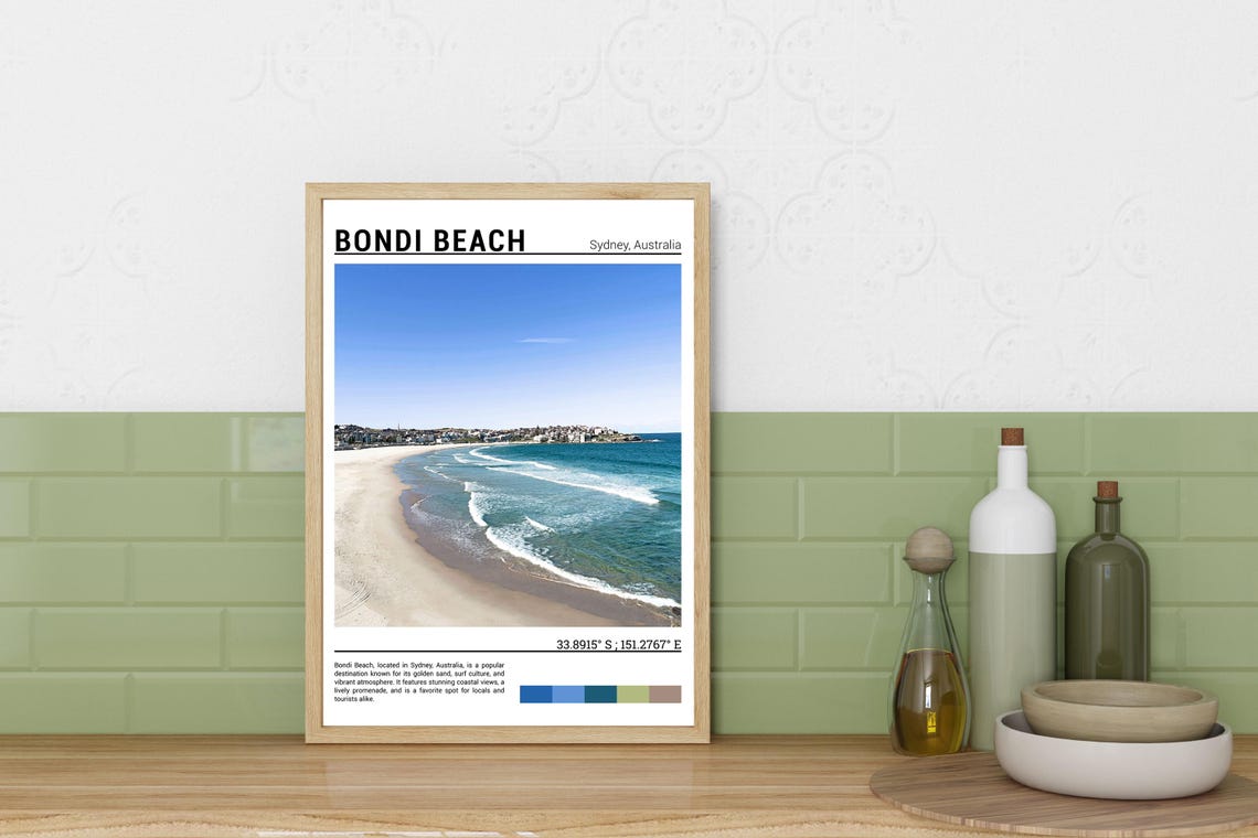 Bondi Beach Sydney Australia Golden Sand Surf Surf Coast Poster - Image 3