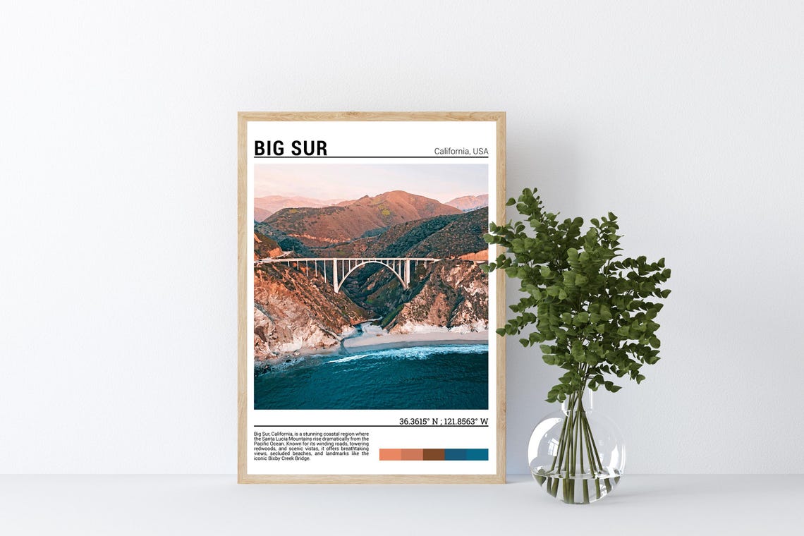 Big Sur Photo Big Sur Wall Art Big Sur Photography Big Sur Print Big Sur Poster Big Sur Print Big Sur Art Californiausa - Image 4