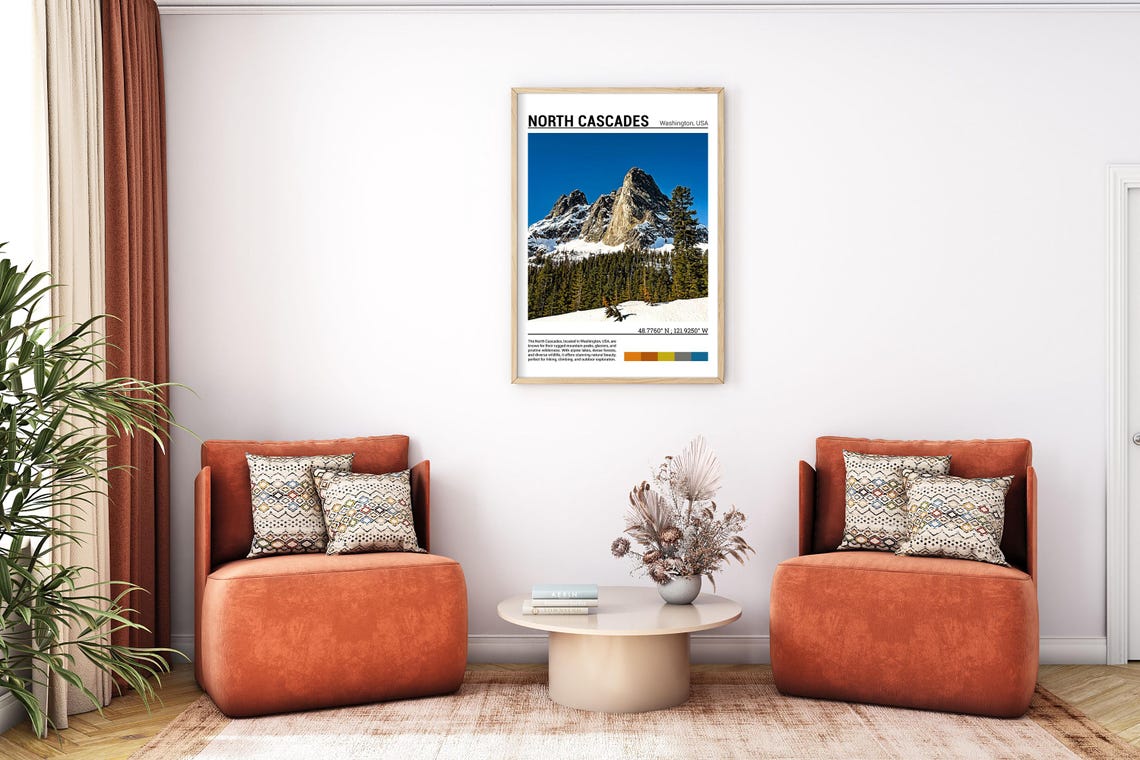 North Cascades Print North Cascades Poster North Cascades Wall Art North Cascades Travel North Cascades Art Print Washington Usa - Image 7