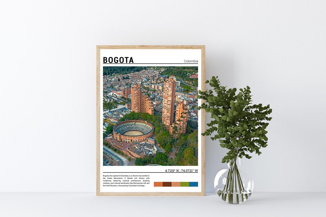 Bogota Print Bogota Poster Bogota Wall Art Bogota Travel Bogota Art Print Bogota Photo Colombia Artwork - Image 4