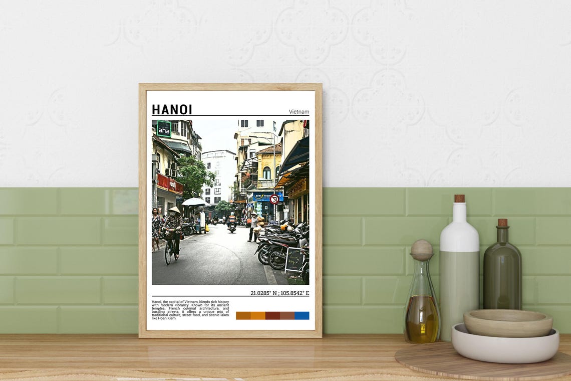 Hanoi Print Hanoi Poster Hanoi Wall Art Hanoi Travel Hanoi Art Print Hanoi Photo Hanoi Art Vietnam Artwork - Image 3