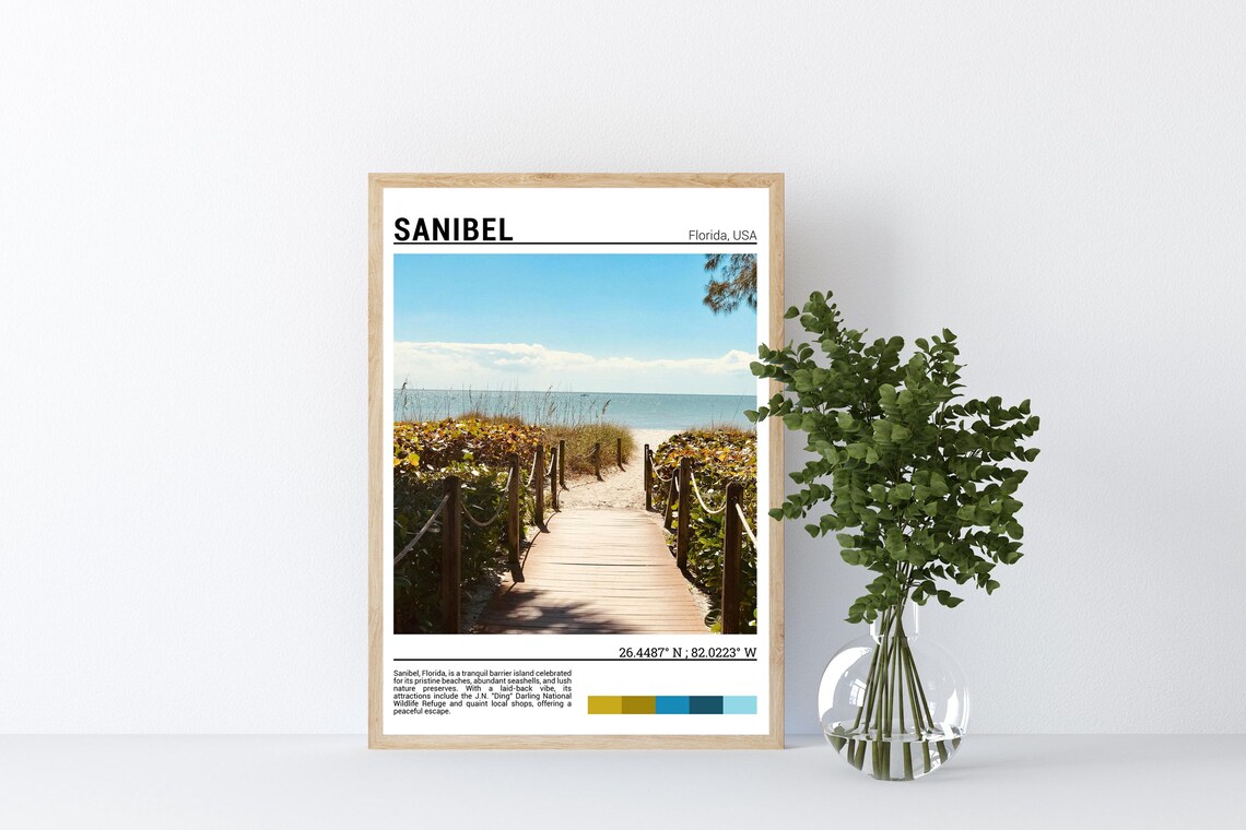 Sanibel Poster Print Sanibel Wall Art Sanibel Florida Wall Art Sanibel Poster Sanibel Photo Floridausa - Image 4