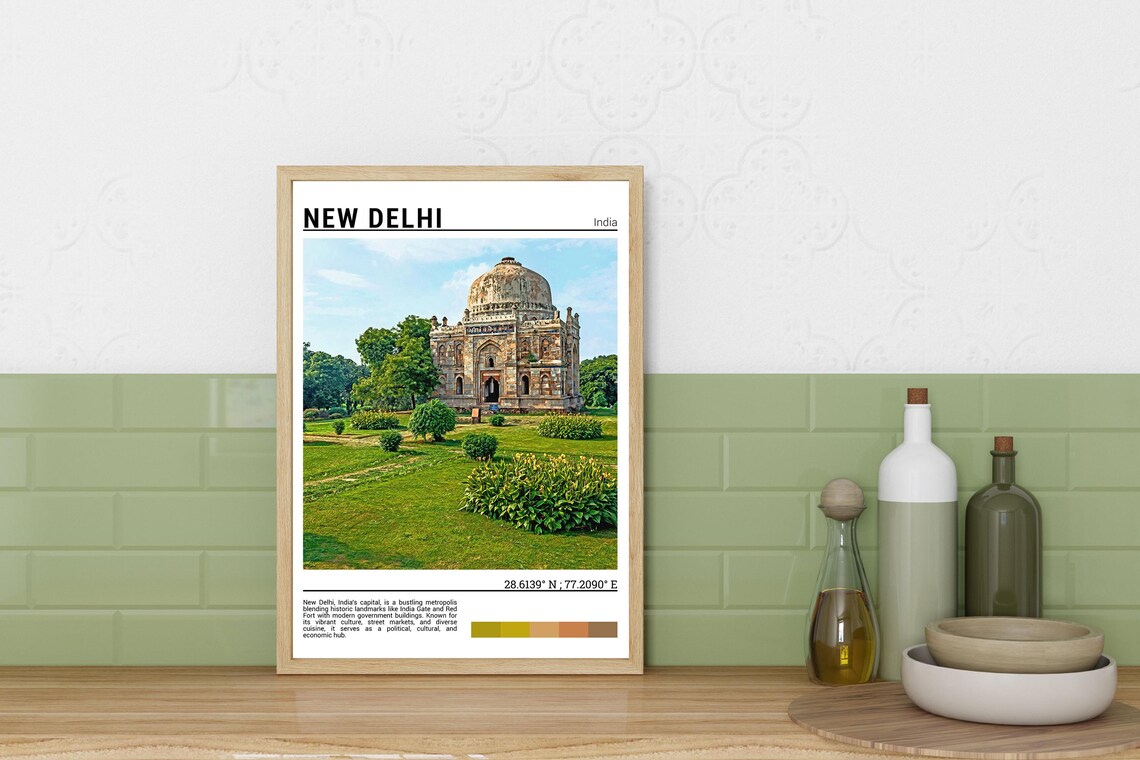 New Delhi India Historic Tomb Gardens Green Park Photo Poster - Image 6