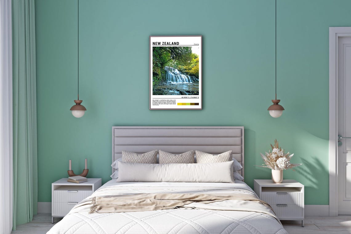 New Zealand Poster New Zealand Wall Art New Zealand Poster Print New Zealand Artwork - Image 5