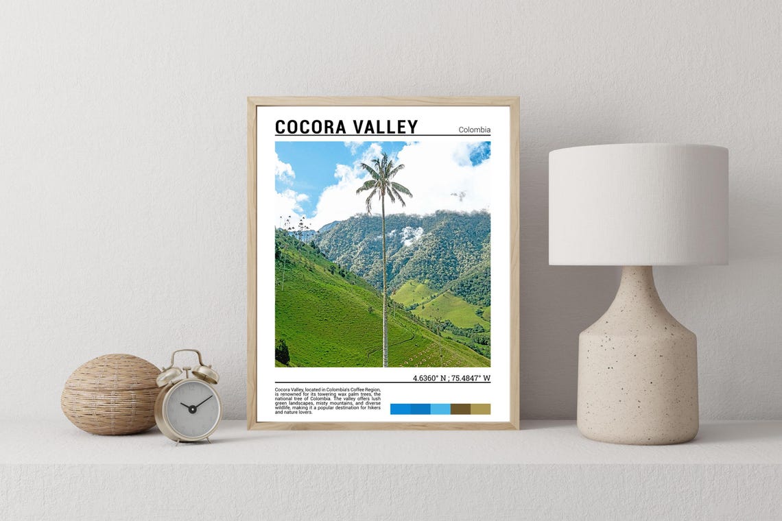 Cocora Valley Colombia Towering Wax Palms Misty Mountains Poster - Image 2