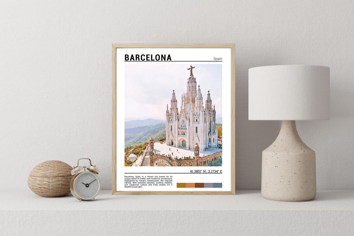 Barcelona Print Barcelona Poster Barcelona Wall Art Barcelona Travel Barcelona Art Print Barcelona Photo Barcelona Artwork - Image 2