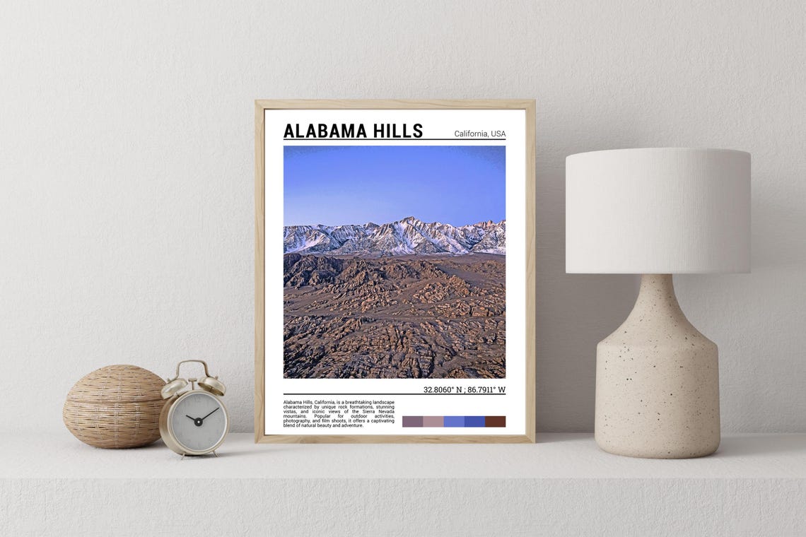 Alabama Hills Wall Art Print Alabama Hills Photo Alabama Hills Artwork Alabama Hills Poster Print California Usa - Image 2