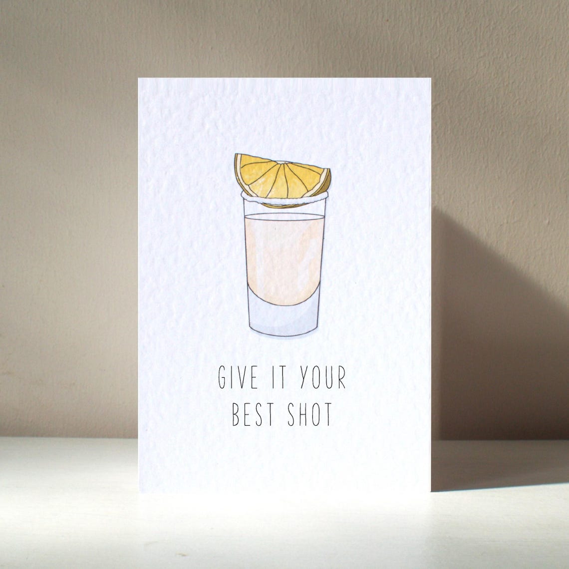 Good Luck Party Give It Your Best Shot Tequila Shot Poster Art