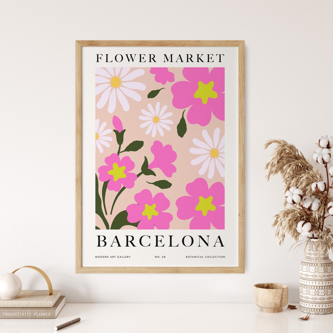 Flower Market Barcelona Art Print, Botanical Decor - Image 4