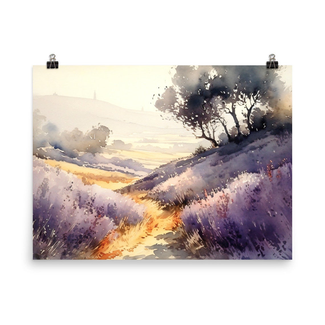 Lavender Field Print French Country Painting Sunrise In Provence France Artwork Provence Wall Art Lavender Wall Art Provence Poster - Image 5