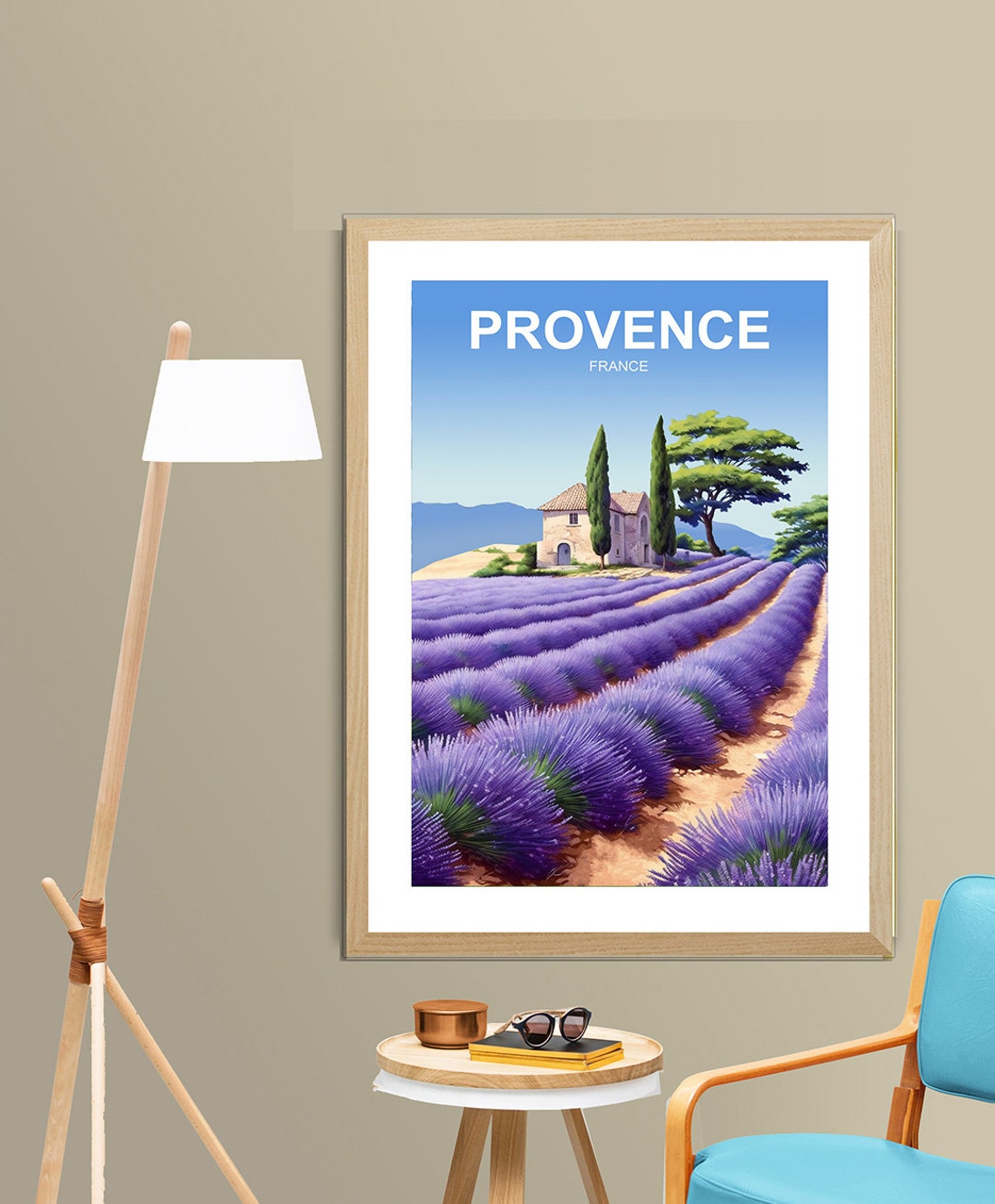 Provence France Lavender Fields Farmhouse Vintage Countryside Poster - Image 2