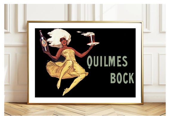 Quilmes Bock Vintage Fooddrink Poster Beverage Art Gift Idea Wall Decor