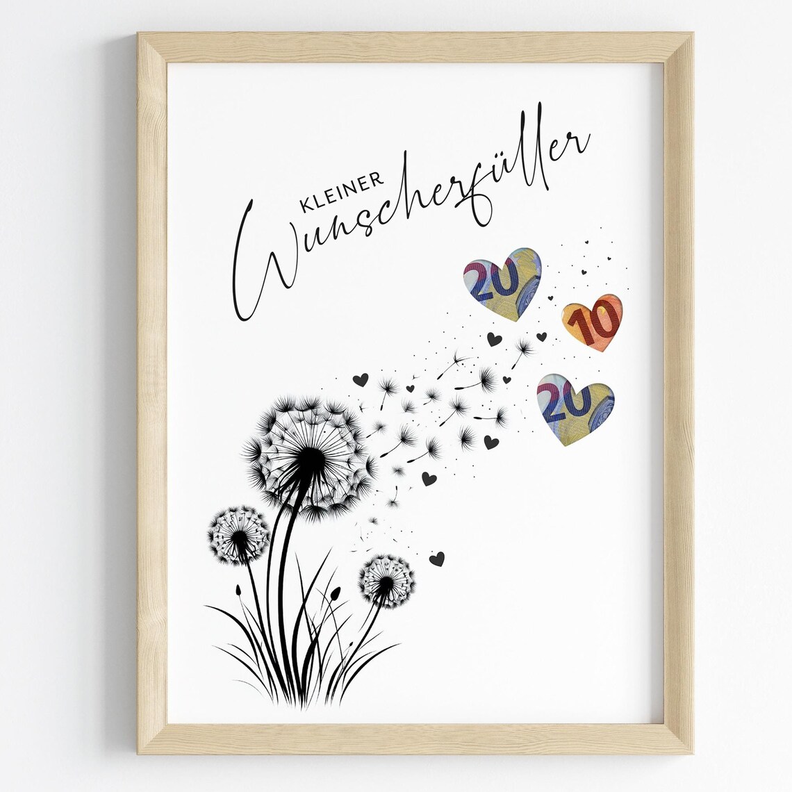 Kleiner Wunscherfuller Dandelion Cash Money Gift Birthday Poster - Image 2